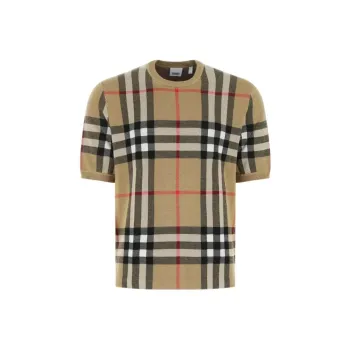 Burberry Vintage Check Short Sleeved Knitted T Shirt
