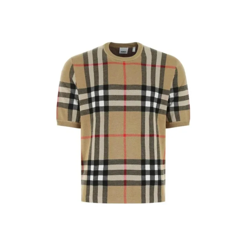 Burberry Vintage Check Short-Sleeved Knitted T-Shirt-0