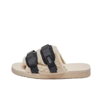 Suicoke Slide Slippers Unisex Beige Black