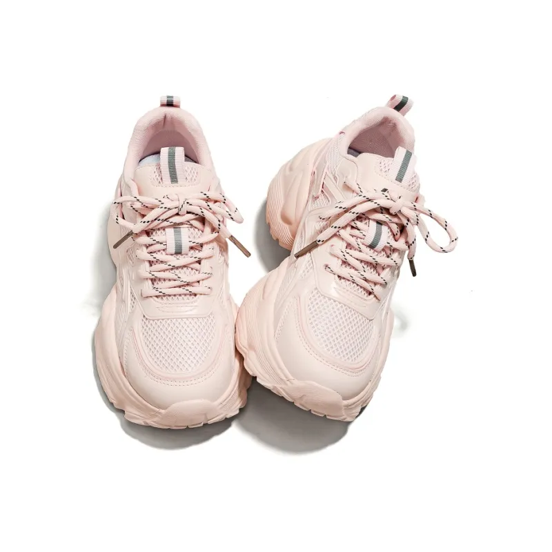 Warrior Low Top Chunky Sneakers Women's Pink-3