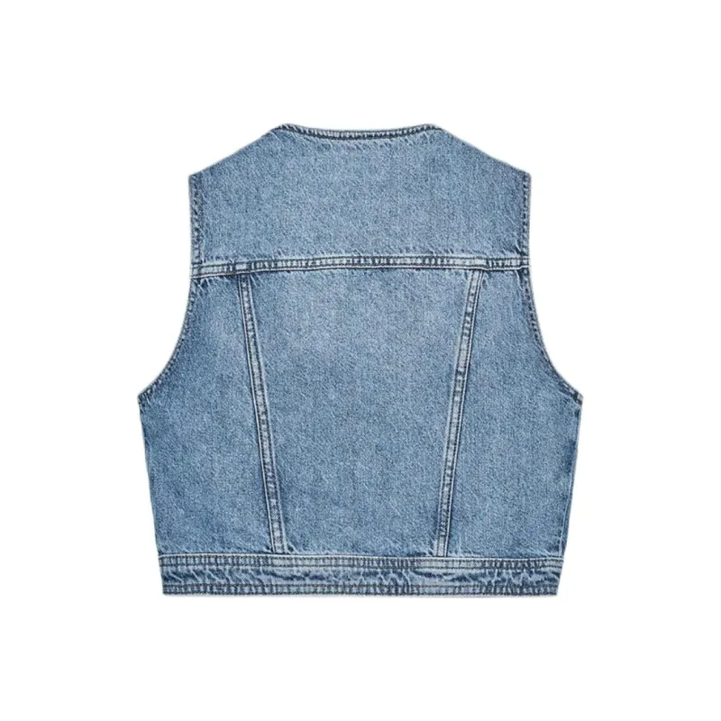 ZARA Vests Women's Medium Blue-1