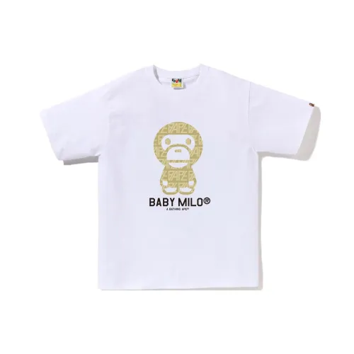 A BATHING APE Logo Monogram Baby Milo Tee