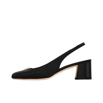 LOUIS VUITTON Swing Chunky Heel High Heels 5.5cm Women's Black