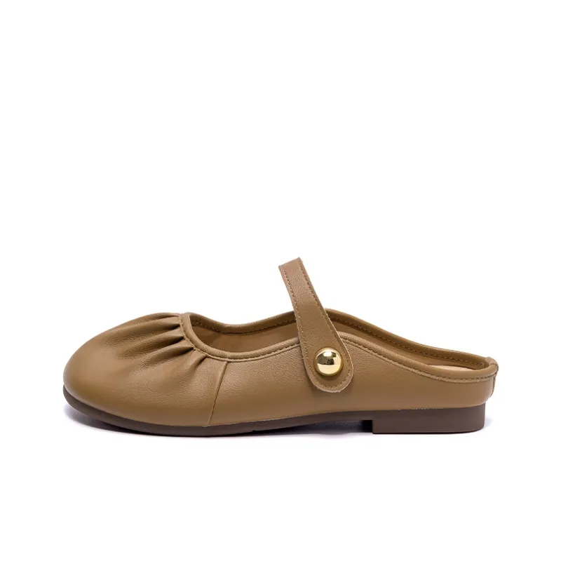 EXULL Q Abrasion Resistant Wrap toe Slippers Women's Khaki-0