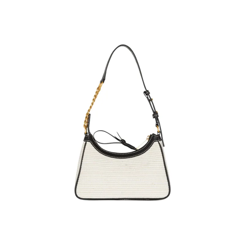 BALMAIN B ARMY Polyamide Shoulder Bag Women's Black & Beige-2