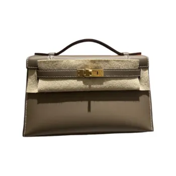 HERMES Mini Kelly Generation 1 Swift Leather Kelly Bag Handbags Mini Women's 18 Elephant Gray
