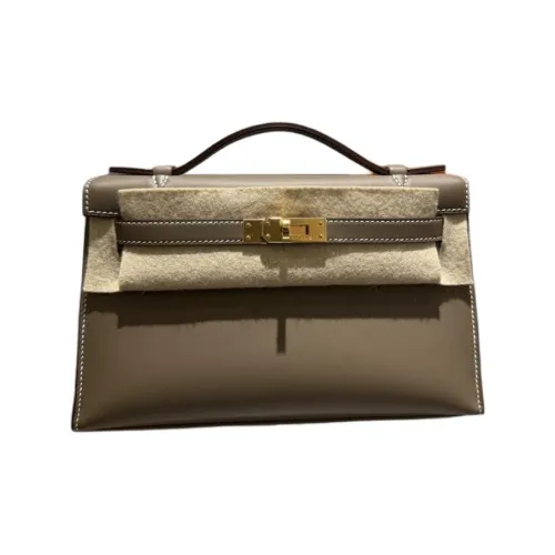 HERMES Mini Kelly Generation 1 Swift Leather Kelly Bag Handbags Mini Women's 18 Elephant Gray