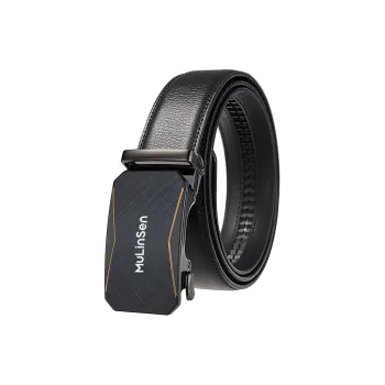 Mulinsen Cow Leather Belts Men's Width 3.5CM