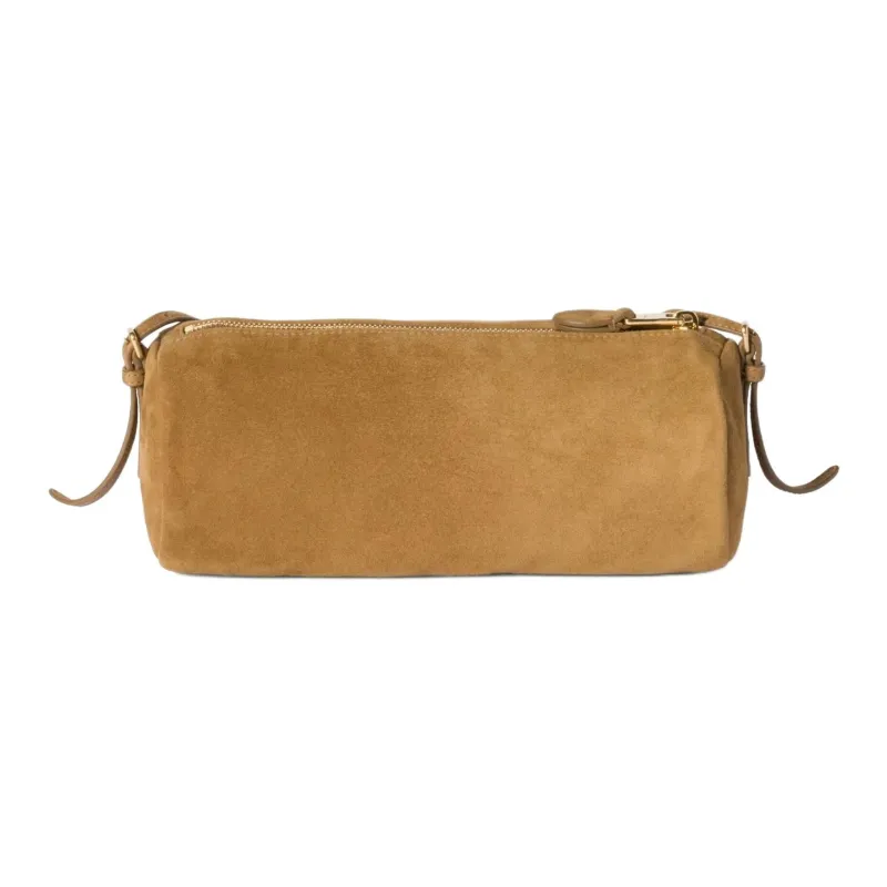 MIU MIU Calf Suede Shoulder Bag Women's Camel Brown-2