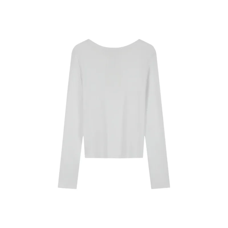 CALVIN KLEIN Regular T Shirt Women's YAA Moon White-1