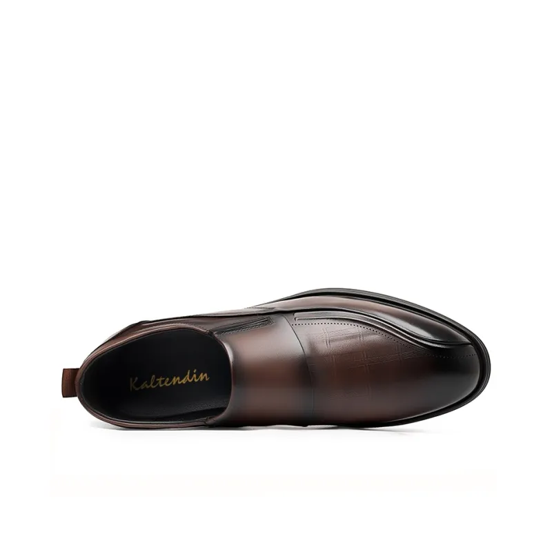 Kaltendin Top Grain Cow Leather Slip on Versatile Classic Comfortable Casual Shoes Men's-8