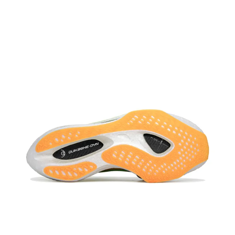 361° Flame 4 Coverage Lightweight Rebound Low Top Carbon Plate Marathon Long Distance Running Shoes Unisex White Green-3
