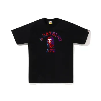 A BATHING APE Color Camo Crazy College Tee