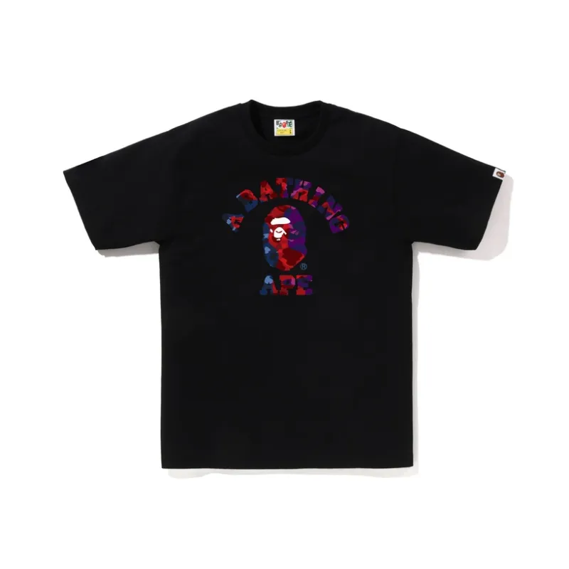 Bape Color Camo Crazy College Tee-0