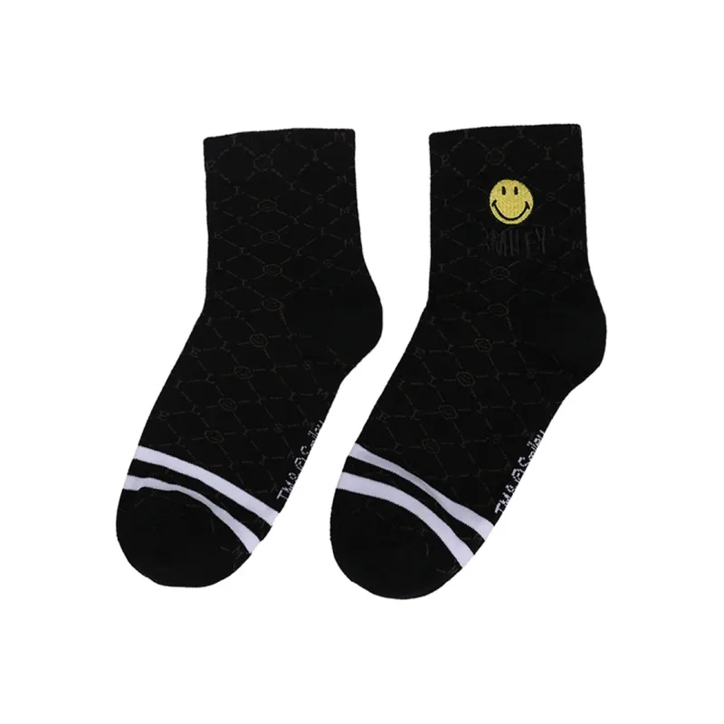 SMILEY Mid Calf Socks Unisex Combo Set-7