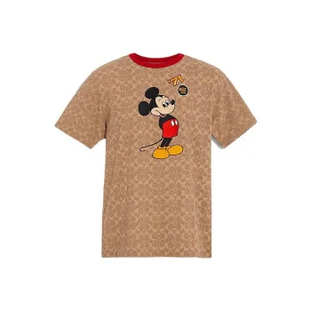 Disney X COACH T-Shirts Men Coffee