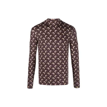 Marine Serre T Shirts Men Brown