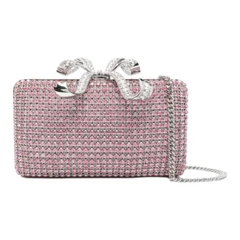 Self portrait Crystal Clutch Women's Light Pink