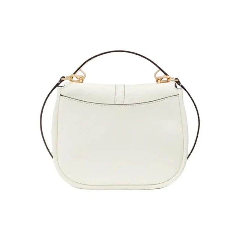 Kate Spade Cow Leather Saddle Bag Handbag Medium Size Women's White-2