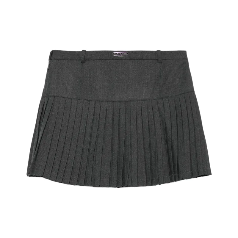 Marine Serre Pleated Mini Skirt-1