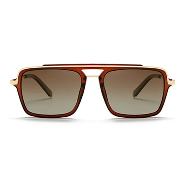 NOME TR/Memory Plastic Metal Square Sunglasses Unisex-3
