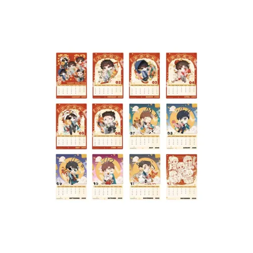 Xhdm The Lost Tomb, Collection Wu Xie Zhang Qiling Wang Yueban PET Calendar Anime / Games Postcards