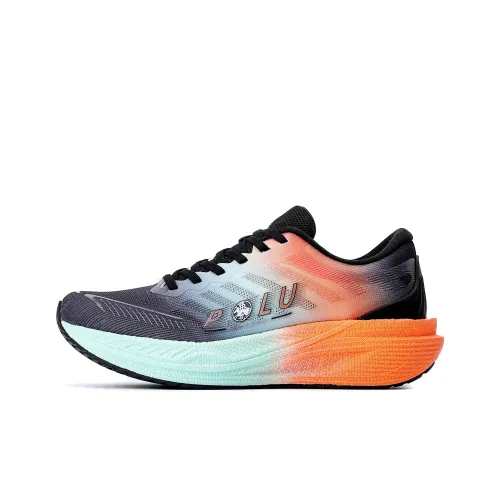 POLUDIYIPI Durable Breathable Low Top Popcorn Training Running Shoes Unisex Moon Black Orange