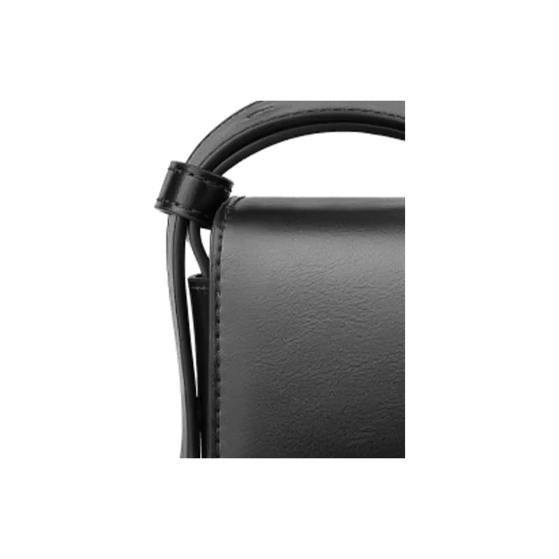 INJOYLIFE Split Cow Leather With Removable Membrane Crossbody Bag Shoulder Bag Small Size Unisex Black-3