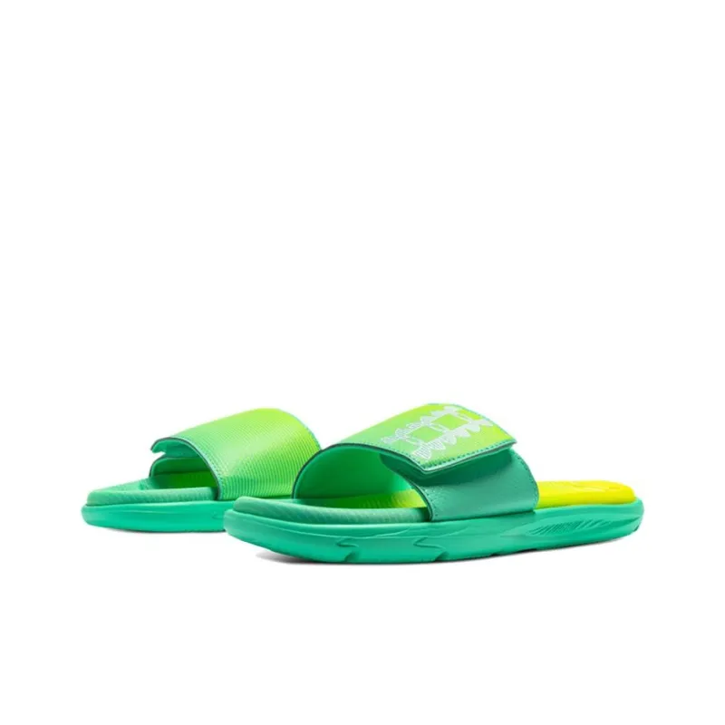 Under Armour Mercenary Rubber Sole Slip Resistant Slide Slippers Unisex Aqua Green-2