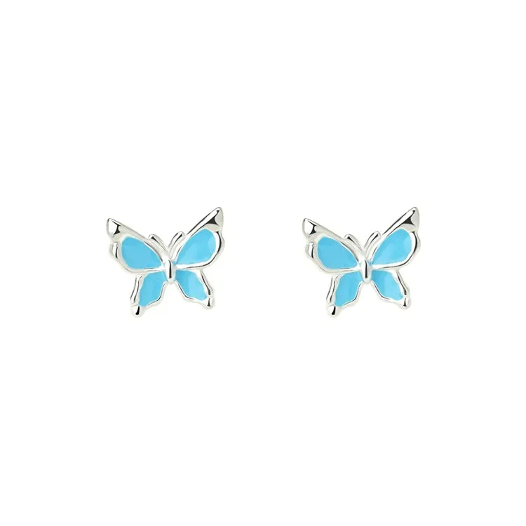 QIANFANGDAHUANGYE Oil Drip Stud Earrings Women's-0
