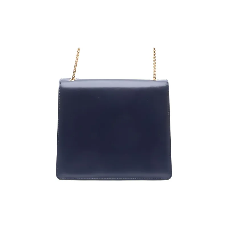 FERRAGAMO Cow Leather Shoulder Bag, Crossbody Bag Women's Blue-3