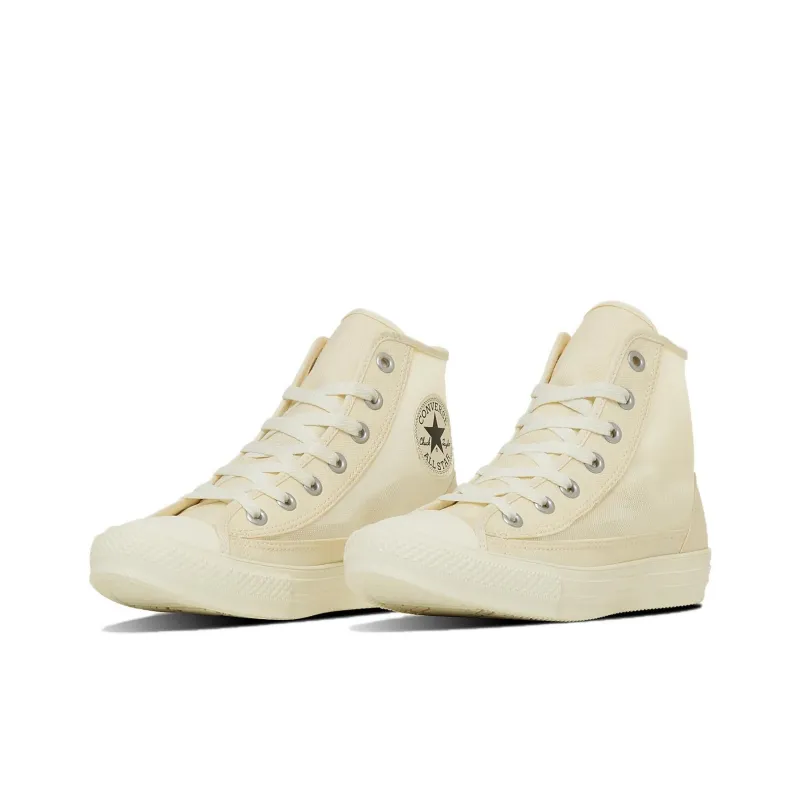 Converse All Star Light Anti Slip Wear Resistant High Top Canvas Shoes Unisex Beige-1