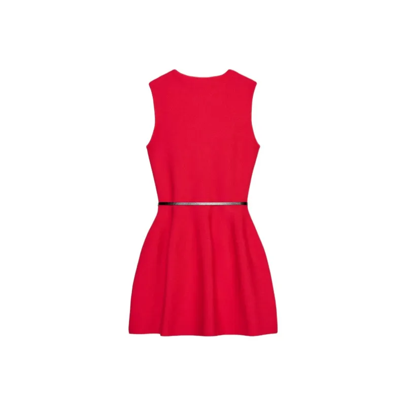 ZARA Sleeveless Dress Women's Red-1