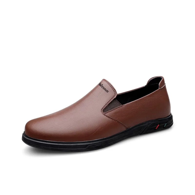 Wen Nai Loafers Men Brown-1