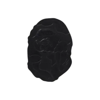 A BATHING APE Cow Leather Card Holder Unisex Black