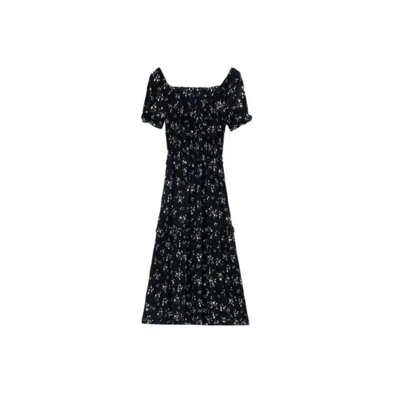 PLANE DRIFT Short Sleeved Dresses Women's Black-1