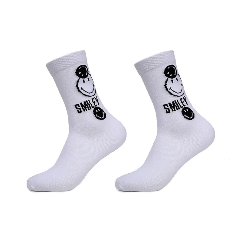 SMILEY Mid Calf Socks Unisex Combo Set-4