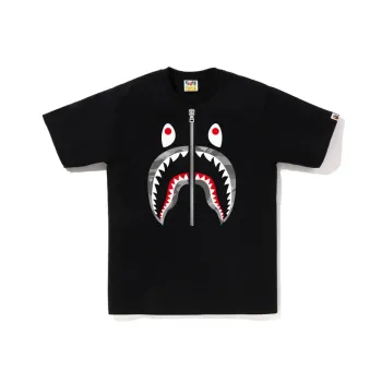 A BATHING APE Glass Beads Shark Tee
