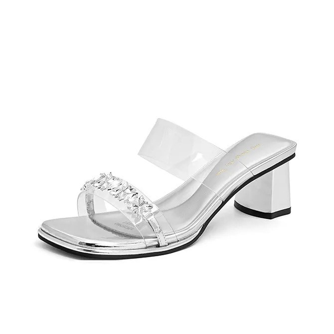 RED DRAGONFLY Rhinestone Slip Resistant Abrasion Resistant Slide Slippers Women's-6