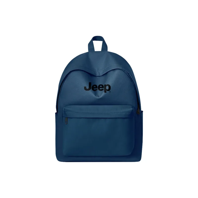 Jeep Theme Series Fabric University Student Backpack Unisex Gray White Paint/Obsidian Black/Dark Blue-8