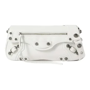 Balenciaga Le Cagole Lambskin Crossbody Bag Shoulder Bag Women's White