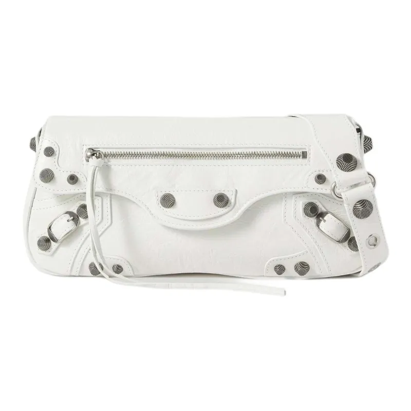 Balenciaga Le Cagole Lambskin Crossbody Bag Shoulder Bag Women's White-0