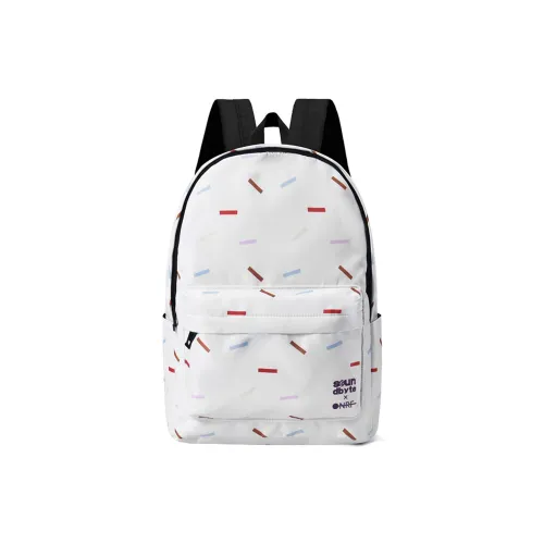 ONRF SOUNDBYTE Collaboration Polyester Laptop Bag Backpack Medium Size Unisex White