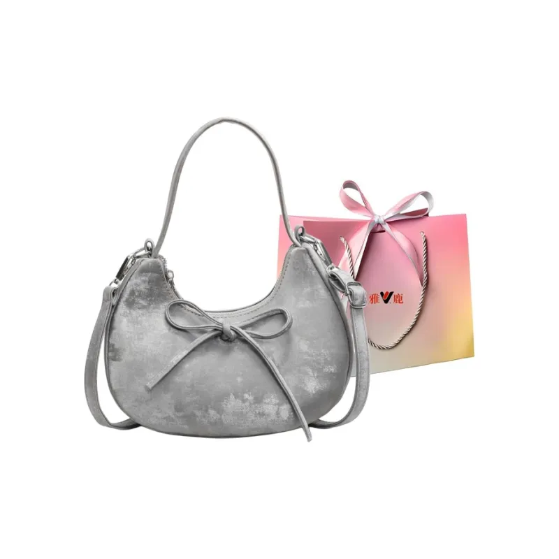 Yalu PU Shoulder Bag, Crossbody Bag, Handbag Regular Women's Black/Pink/Ecru/Silver/Blue-21