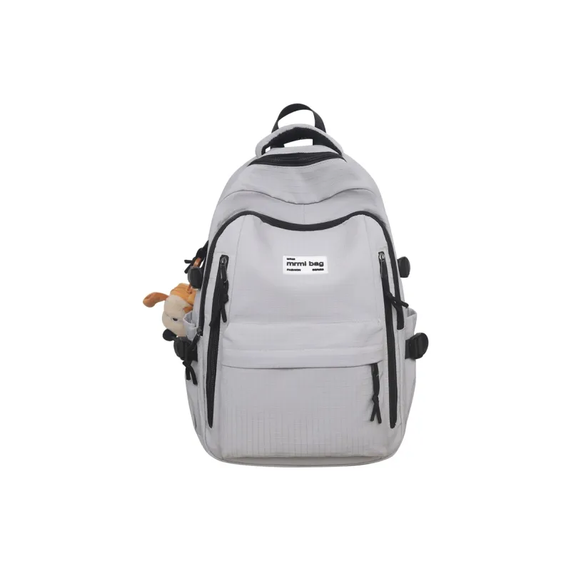 Deli Bear Nylon Backpack Regular Unisex Black/Green/Gray/Ginger Yellow/Red-5