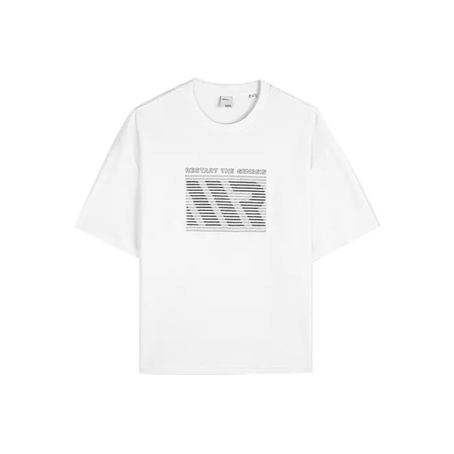 GXG Urban Aesthetics Of The Blockbuster Weaving Series T-Shirts Men Raw White-0