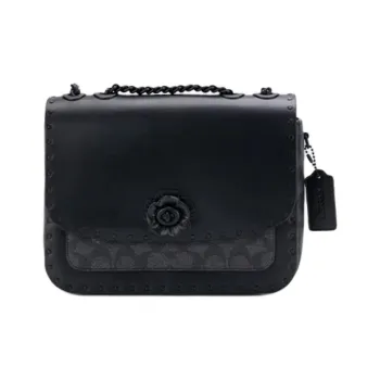 COACH Madison Cow Leather Shoulder Bag Crossbody Bag Women's Charcoal Gray