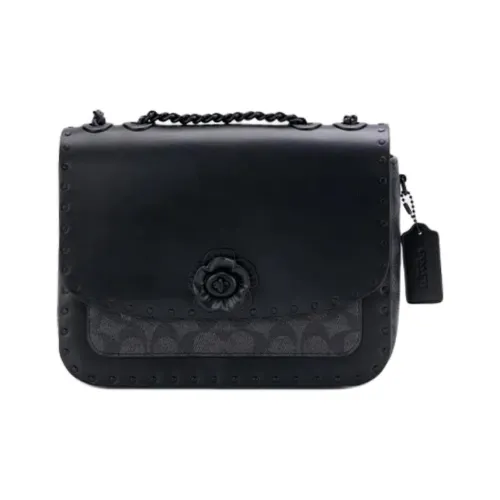 COACH Madison Cow Leather Shoulder Bag Crossbody Bag Women's Charcoal Gray