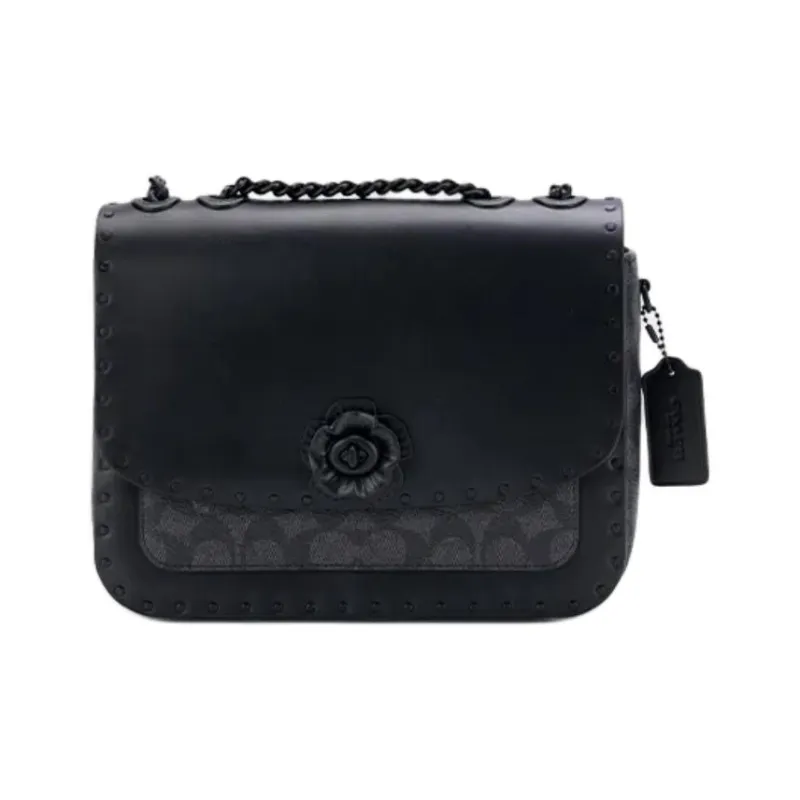 COACH Madison Cow Leather Shoulder Bag Crossbody Bag Women's Charcoal Gray-0
