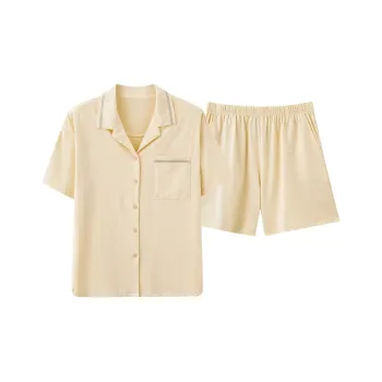 MIIOW Pajama Set Women's Beige Yellow